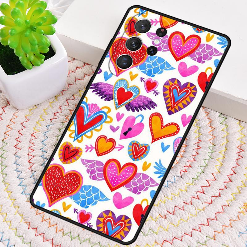 Flower Heart Phone Case for Samsung Galaxy note 10 pro S26 Ultra S23 S24 FE S25 S21 S22 PLUS shockproof Cove
