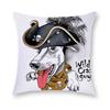 Cartoon Dog Cushion Cover Digital Print Pillowcase Decorative Car Living Room Sofa 45*45Cm