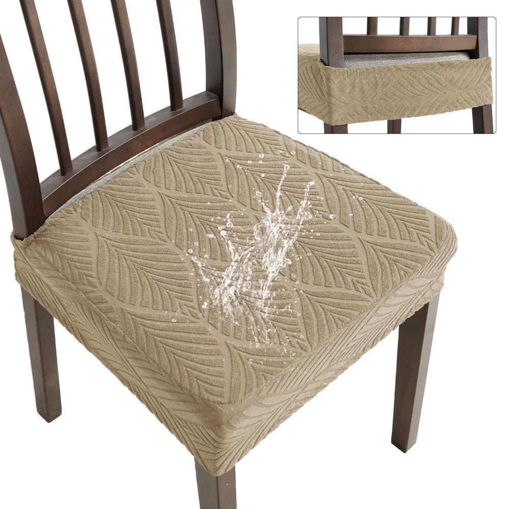 Waterproof Elastic Seat Protectors Leaf Pattern Chair Cushion Cover  Four Season хаки