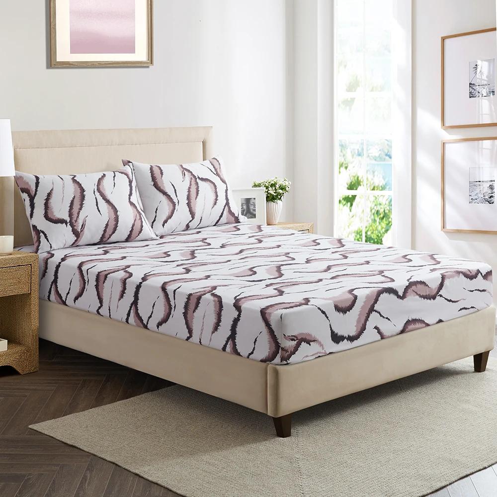 Colorful Plaid Fitted Sheet Twin Queen 3Pcs Geometric Grid Bed Sheet Set Microfiber Lattice Checkerd Bed Sheets - Deep Pocket