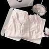 2026 Kids Ice Silk Pajamas Set Girls Cartoon Short Sleeve Shorts Sleepwear Lightweight Breathable Home Wear