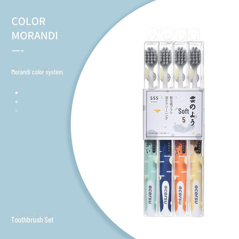 

Зубная щетка Chenke с мягкой щетиной и ионами серебра, антибактериальная, с широкой головкой, вариант с маленькой головкой, индивидуальная упаковка 4 pieces