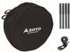 Regulator Stove Dedicated Assist Set, Amazon.co.jp Exclusive Monotone Model ST-3104CSMT Black. Assist Pouch Size: Diameter 15 X Depth 5.5 Cm
