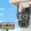 Neue EU Ultra HD 12MP PTZ WiFi 6K Triple Lens Bildschirm Kamera Sicherheit Schutz Bewegungserkennung Outdoor IP CCTV überwachung
