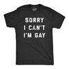 Mens Sorry I Cant Im Gay T Shirt Funny LGBT Pride Tee