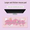 Extra Large Doodle Text Mouse Pad with Lock Edge - Thick, Durable Keyboard Desk Mat