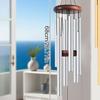 Retro Classic 26 Inch Aluminum Pipe Wind Chimes With Wooden Hanging Tag Farmhouses Terraces Gardens Balcony Corridor Decoration