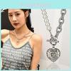 Eye-catching Titanium Steel Pearl Necklace For Women Contemporary Heart Choker Perfect For Casual Wear