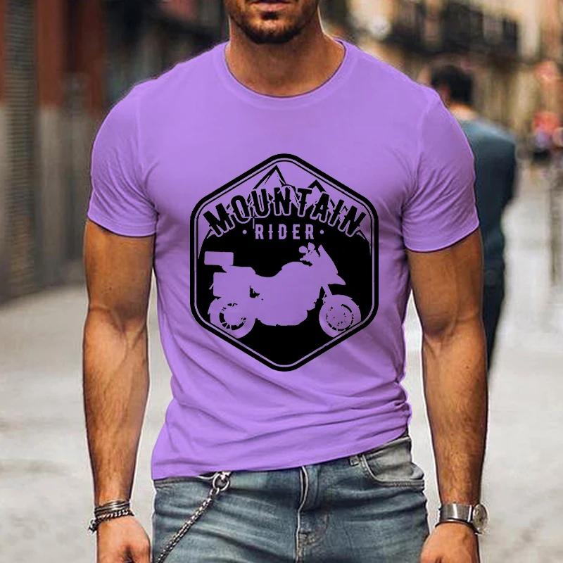Mountain Rider Moto Club Shirt Graphic T Shirts Men Clothing Short Sleeve T-shirts Street Motorcycle Tshirts Loose Men Camisetas