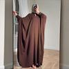 Elegant Winter Long Sleeve A-Line Maxi Dress Loose Fit Women Coffee Green Beige Navy