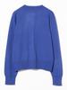 B:MING LIFE STORE by BEAMS Women's Long Sleeve Knit Cardigan with Design Buttons, Blue/Free Size