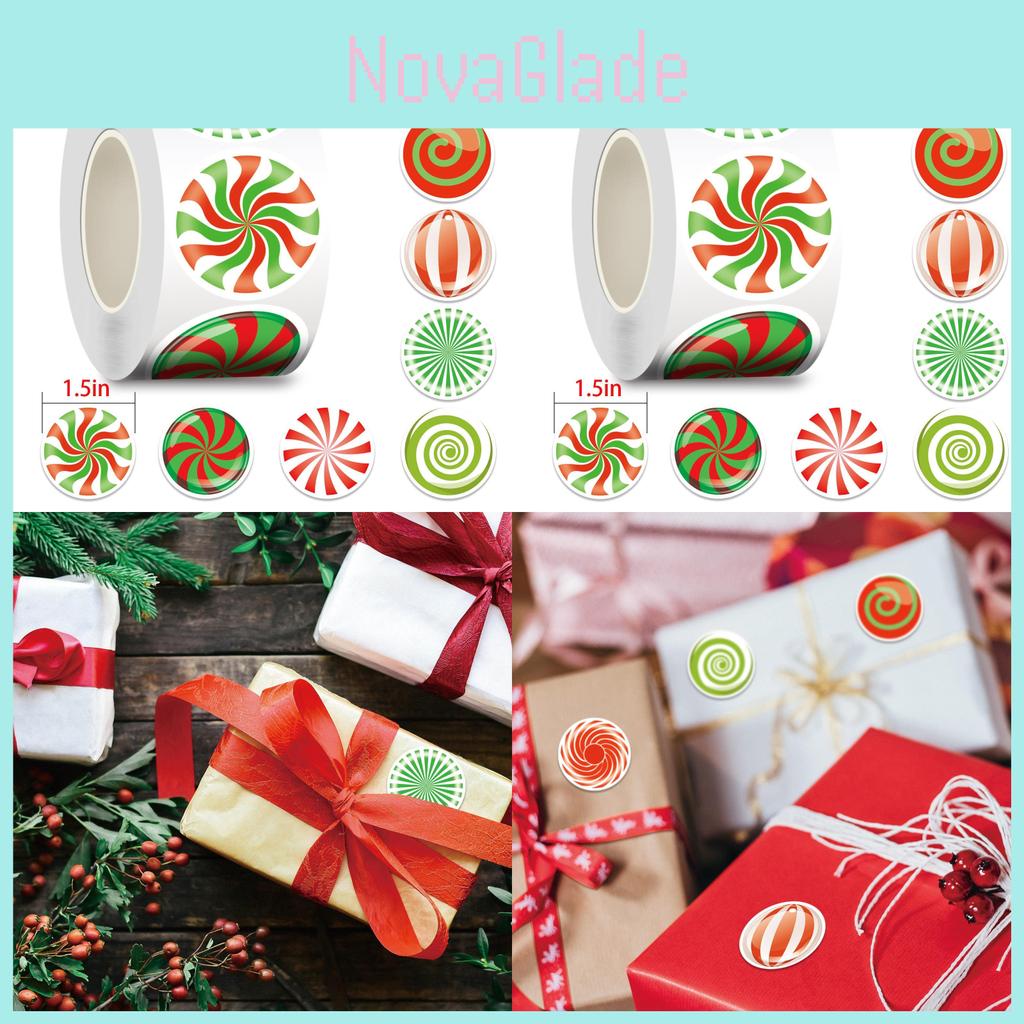 Xh097 Colorful Diy Christmas Candy Roll Labels For Kids Home Crafting Fun