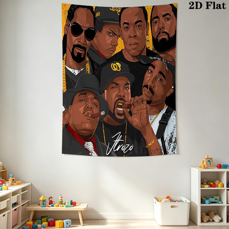 Rap Legends Street Art Tribute Threepiece Set 1 Duvet Cover 2 Pillowcase Without Core Christmas Birthday Gift Soft And Comfortable