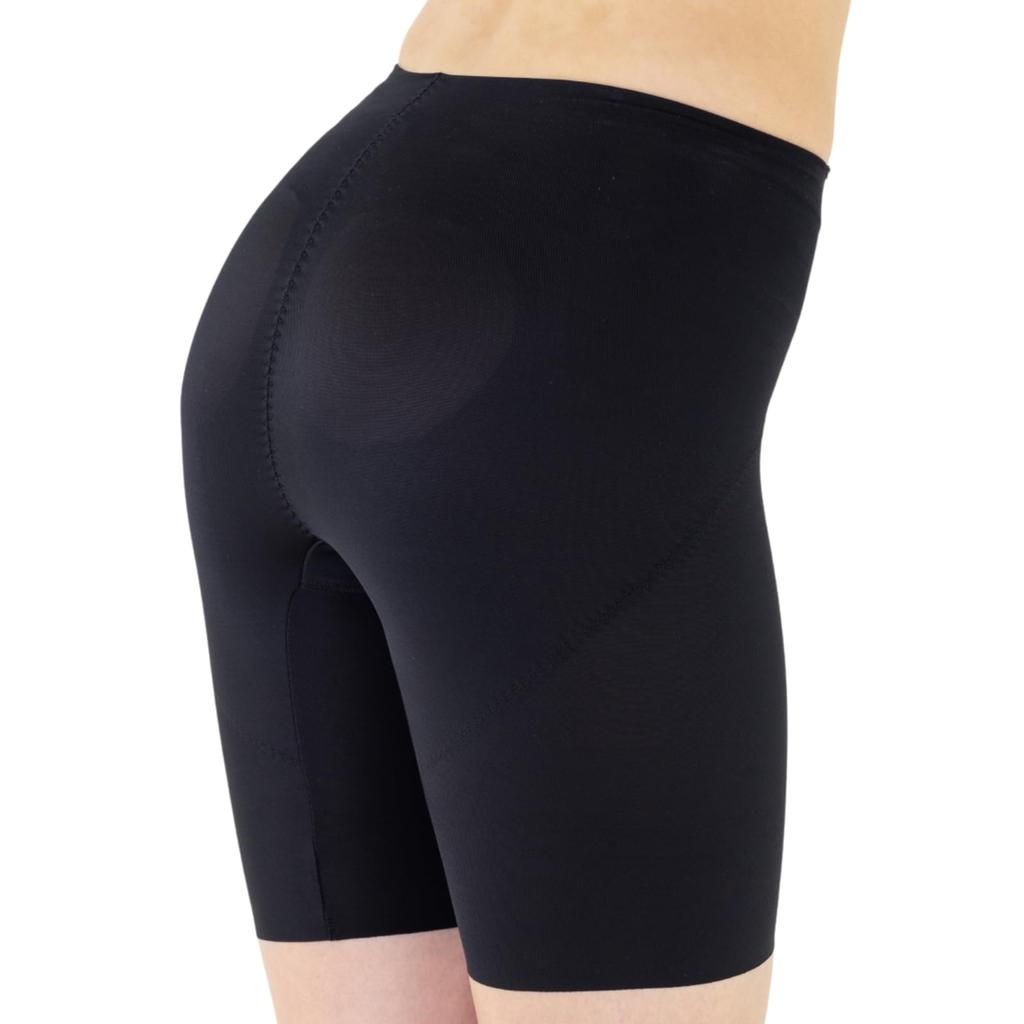Clearly Lifts and Shapes the Creating a Shapely Size Long-length Girdle, Buttocks, Rounded, Bottom. Black, L.