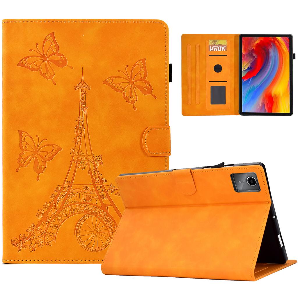 For Lenovo Tab M11/Xiaoxin Pad 11 2024 Case Microfiber Leather Iron Tower Pattern Tablet Cover