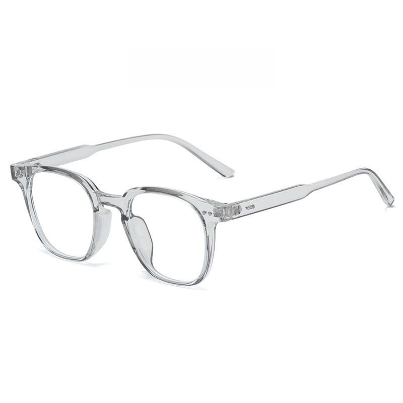 Gm Korean Vintage Square Flat Glasses With Blue Light Blocking For Fashionable Commuting
