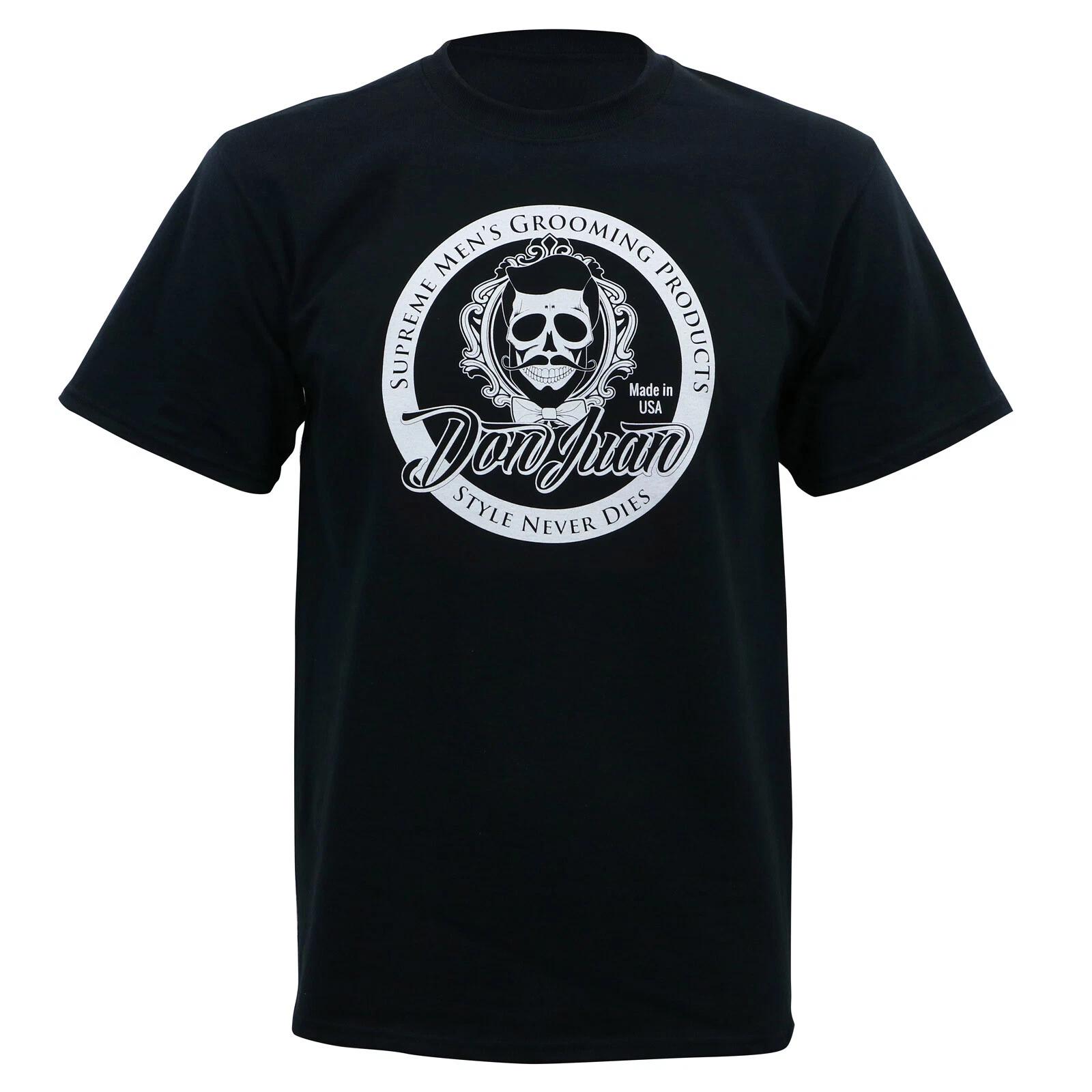 Оригинальная футболка DON JUAN POMADE с логотипом-печатью Черная S M L XL 2XL НОВАЯ 2XL