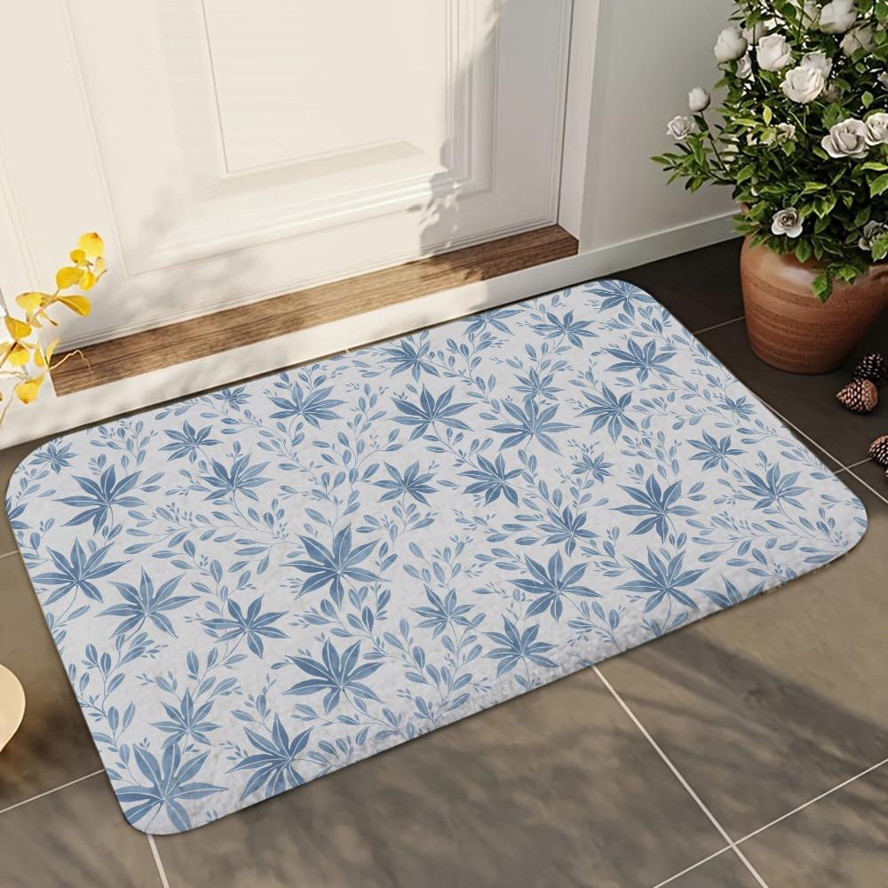 1pc Printed Bathroom Absorbent Mats Anti-Slip Mats Home Decor Supplies Carpets Home Kitchen Floor Mats