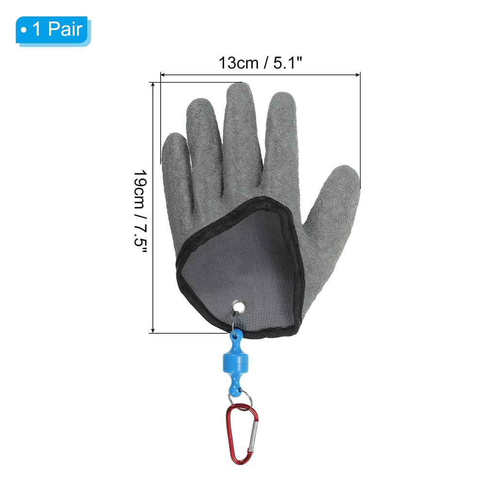 PATIKIL 1 Pair Fishing Gloves with Magnetic Release, Professional Catch