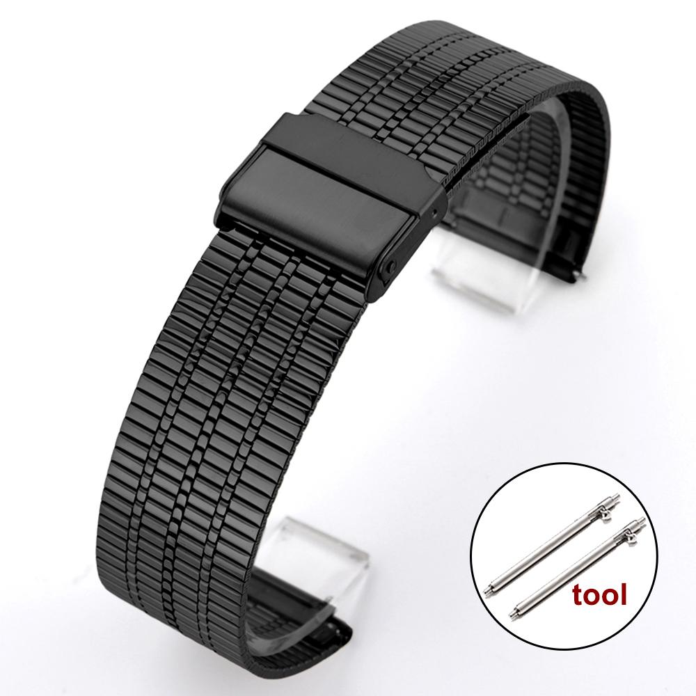 Thin Breathable Watchbands Stainless Steel Watch Bracelet Band Women Men Quick Release 20mm 22mm Strap for Samsung Galaxy Watch