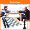 Stylish Chess Set With Faux Leather Pack Bag 65mm King Height And 34cm Board Ideal For Outdoor Games