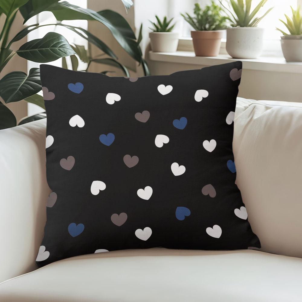 Heart Mix square Jacquard Pillow Cover for Sofa Office Waist Cushion Cover Home Decorative Pillowcase