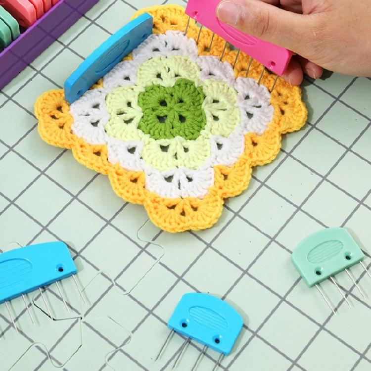 4 Stück Gitter-Strick-Blockierbrett 12,6x12,6 Zoll Strick-Blockier-Schaumstoffpolster für Häkelprojekte, Granny Square Herstellung