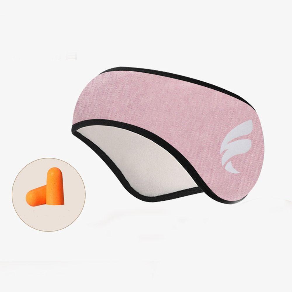 

С наушниками Маска для сна Блэкаут Защита слуха Противошумные наушники Мужчины Женщины розовый