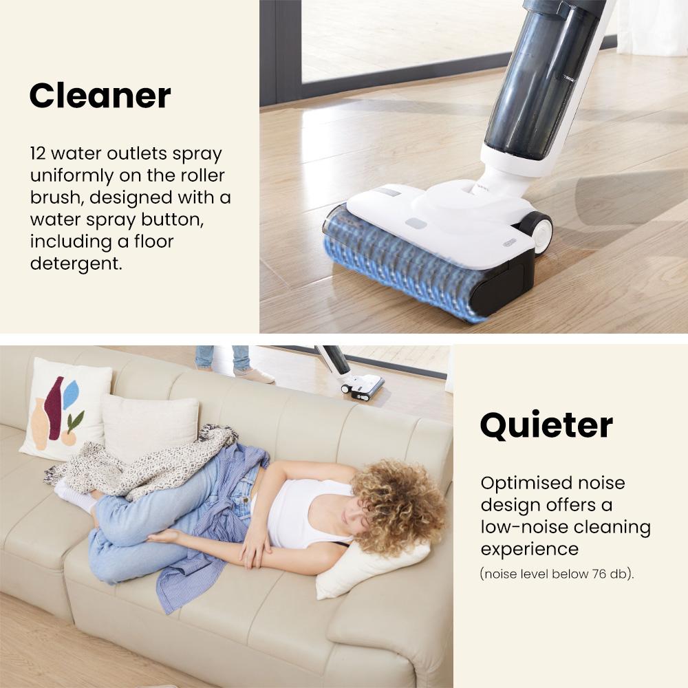 Refurbished:  Proscenic F10 Cordless Wet Dry Vacuum Cleaner, Self-Cleaning, Self-Drying