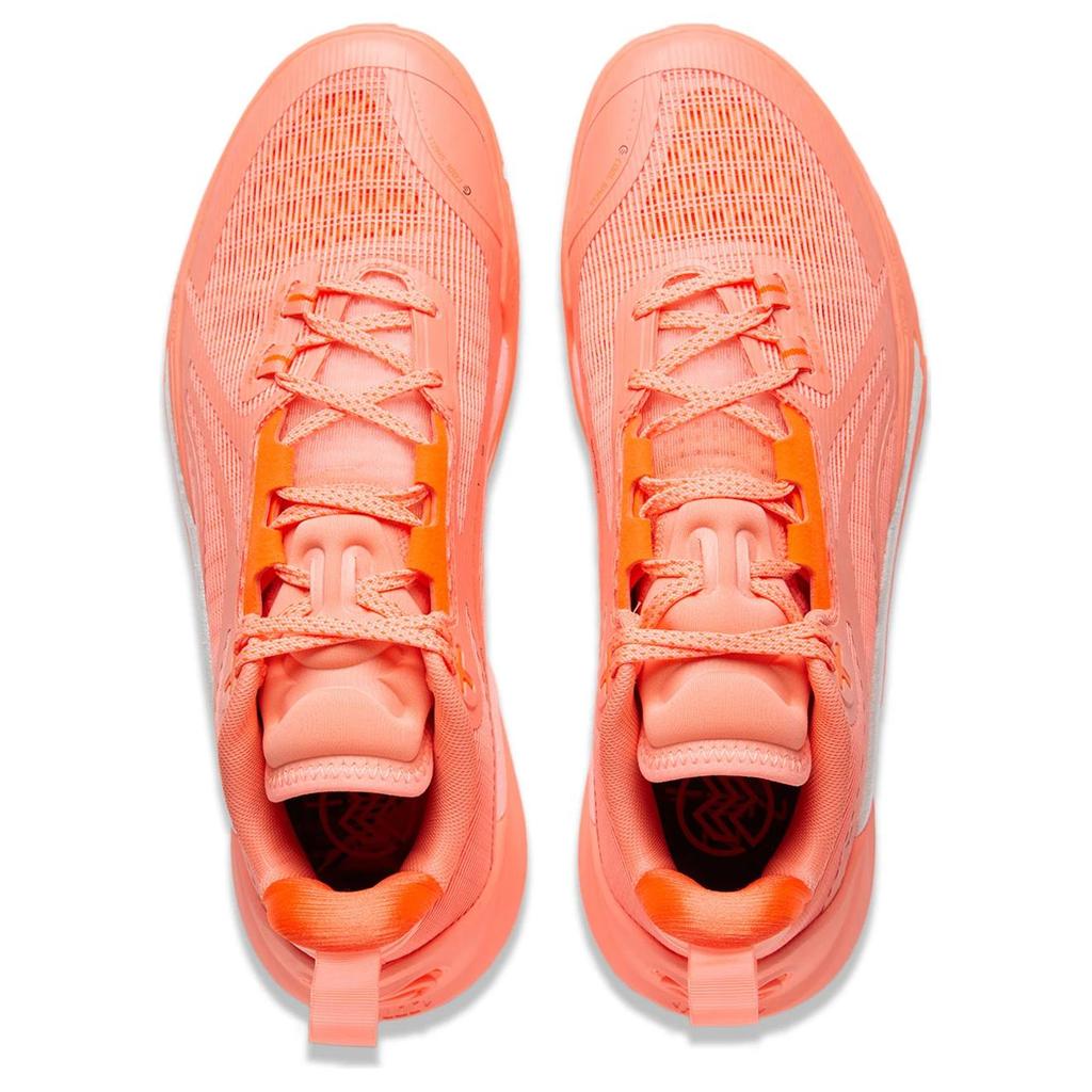 New LiNing Speed 10 Durable Breathable Low Top Basketball Shoes Men's Neon Orange Orange ABAU021-3