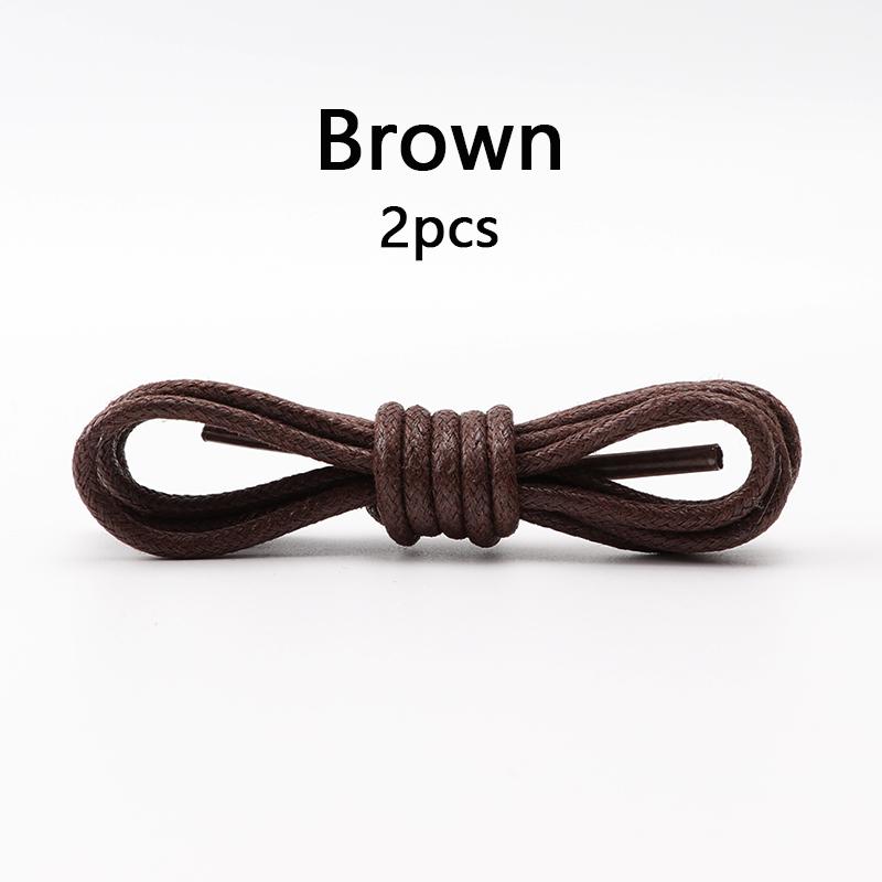 

Круглые шнурки из вощеного хлопка, кожаные шнурки для оксфордов, водонепроницаемые шнурки для женской и мужской обуви, ботинок, лоферов, аксессуары для шнурков 60cm коричневый