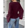 TIFICY Women's Fashion Casual Spring Autumn Solid Color Print Long Sleeve One shoulder Blouses & Shirts