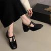 French retro student Mary Jane shoes women's 2026 spring and autumn new temperament thick heel commuting thick heel small leather shoes women