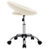 Vidaxl Swivel Dining Chair, Cream, Faux Leather Upholstered