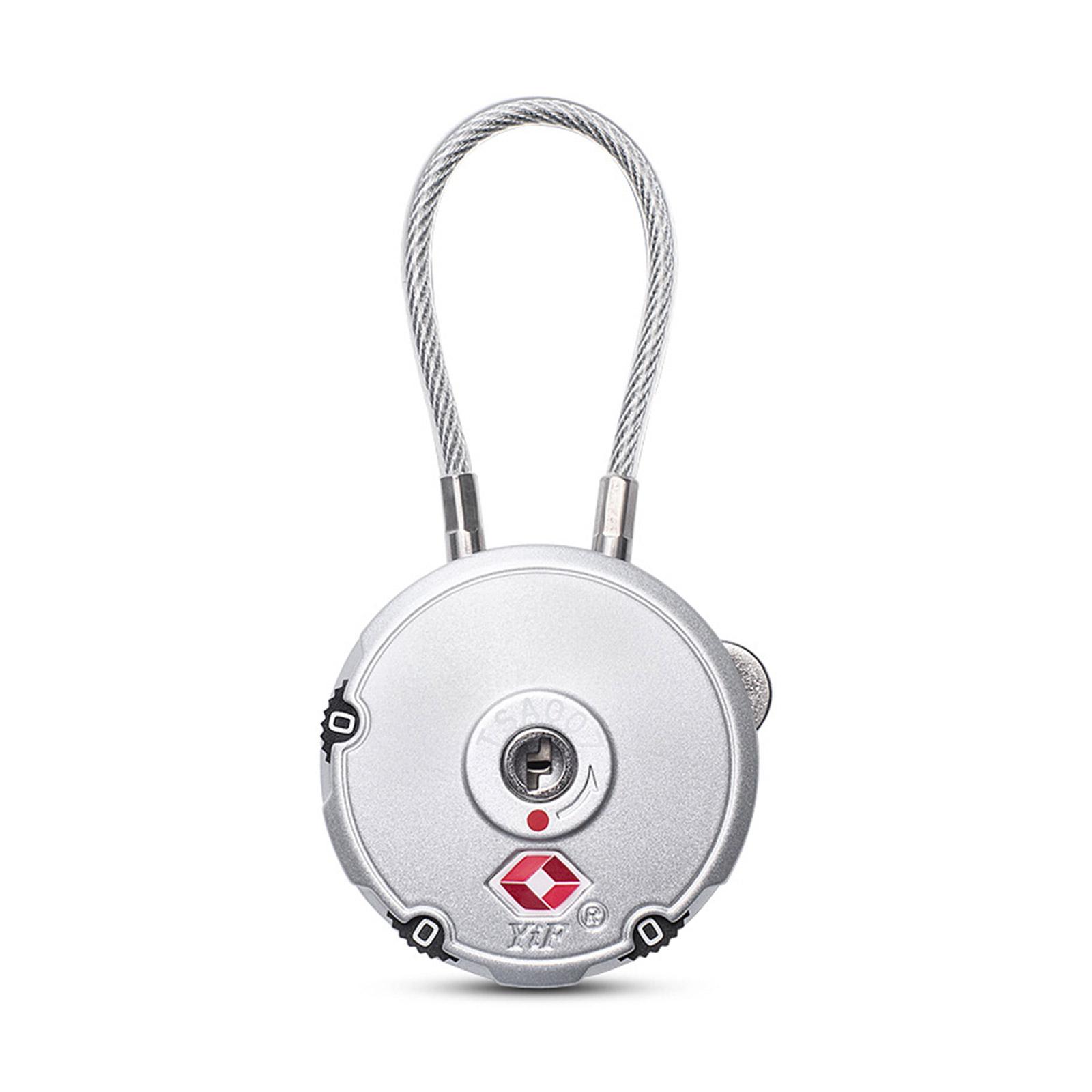 Suitcase Code Lock Cable Combination Travel Cable Lock Anti-theft Lock 3-Digit Helmet Lock Tear Resistant Multi-purpose
