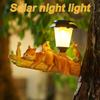 Resin Animal Garden Lights Solar Lights Cute Garden Hanging Lights Gifts for Mom Outdoor Lights for Patio Balcony Yard