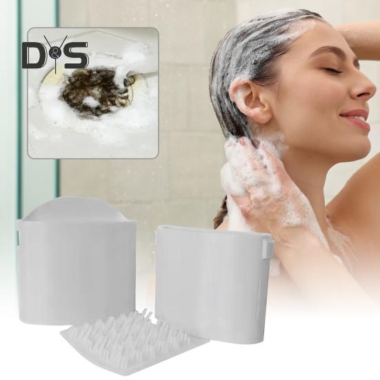 Recolector de cabello reutilizable con ventosa para baño, ducha, bañera y pared.
