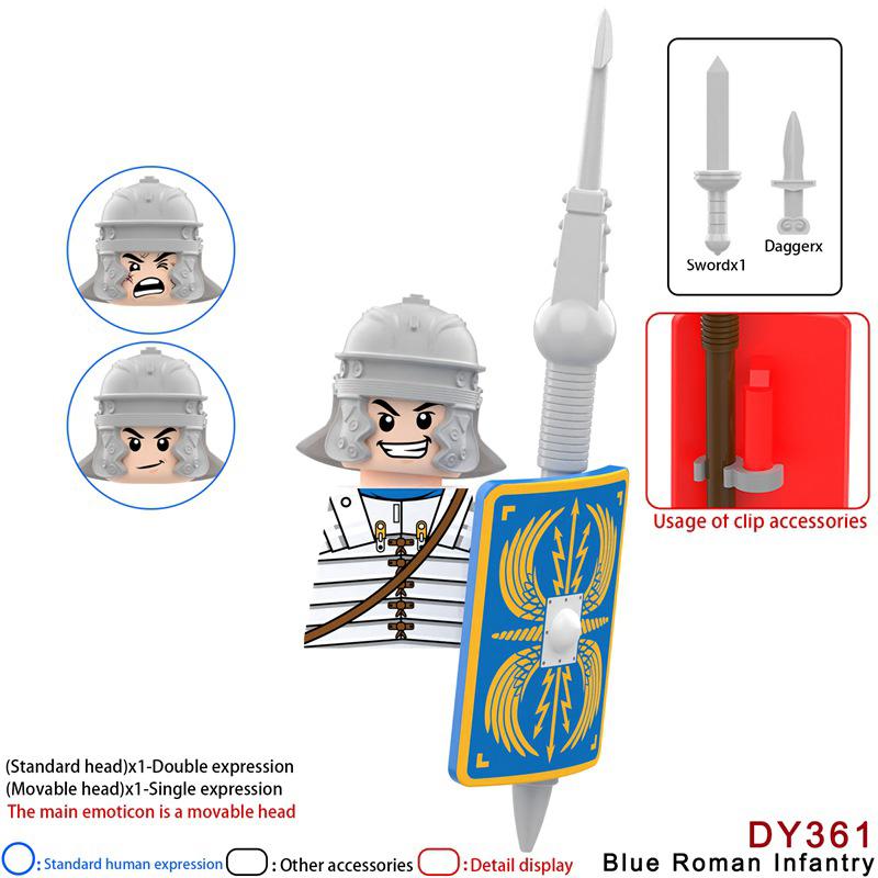 Medieval Dragon Knights Heavy armor Bricks Assemble Action Figures accessories Model