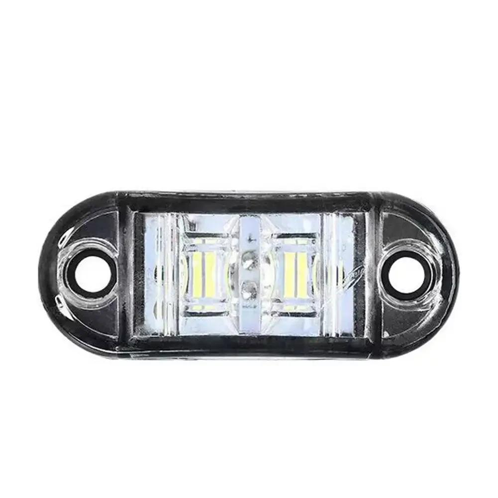 1/2/4Pcs 12V / 24V LED Side Marker Lights Car External Lights Warning Tail Light Auto Trailer Truck Lorry Lamps White Color