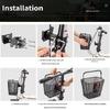 Bicycles Metal Basket Folding Bike Front Storage Basket Detachable Cycling Wire Basket for Electric Bike Kid Bike