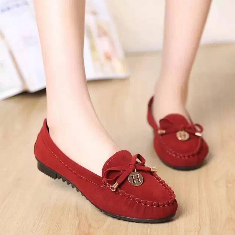 2024.Spring Autumn Bowknot Flat Casual Outdoor Women Shoes Fashion Low Top Loafers Shoes 35-41