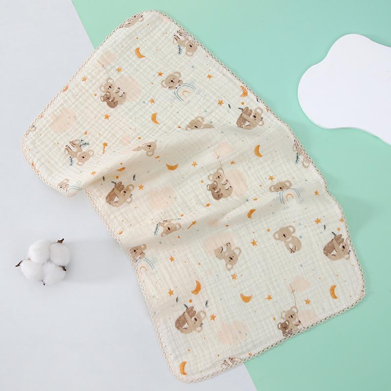 4-Layer Cotton Gauze Baby Towel - Soft, Class A, Small Square for Children and Kindergarten Use