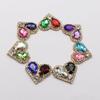 LKERAN 10pcs26 * 28MM Love Rhinestone Acrylic Button DIY Clothing Decoration Wedding Dress Handmade Decoration Accessories