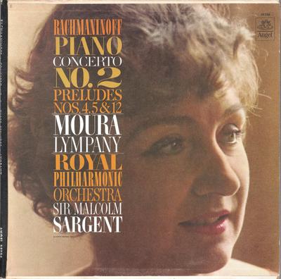 LP Record SERGEI VASILYEVICH RACHMANINOFF, DA - Piano Concerto No. 2, Preludes Nos. 35736 Angel Records 1961 US Classical Used