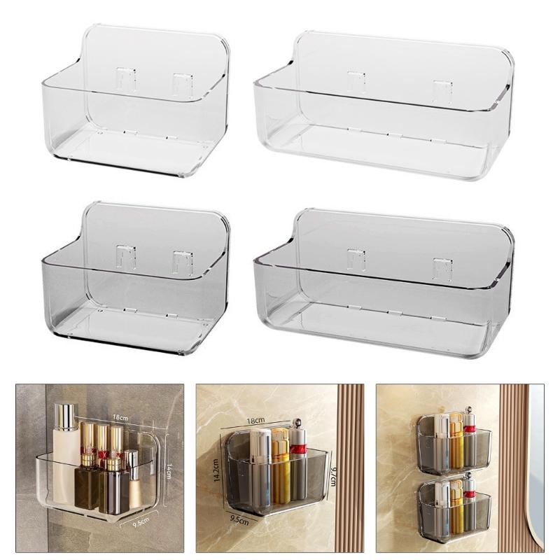 Adhesive Organizers For Bathroom Functional Wall Mounted Storage Box Adhesive Designs for Bathroom and Kitchen