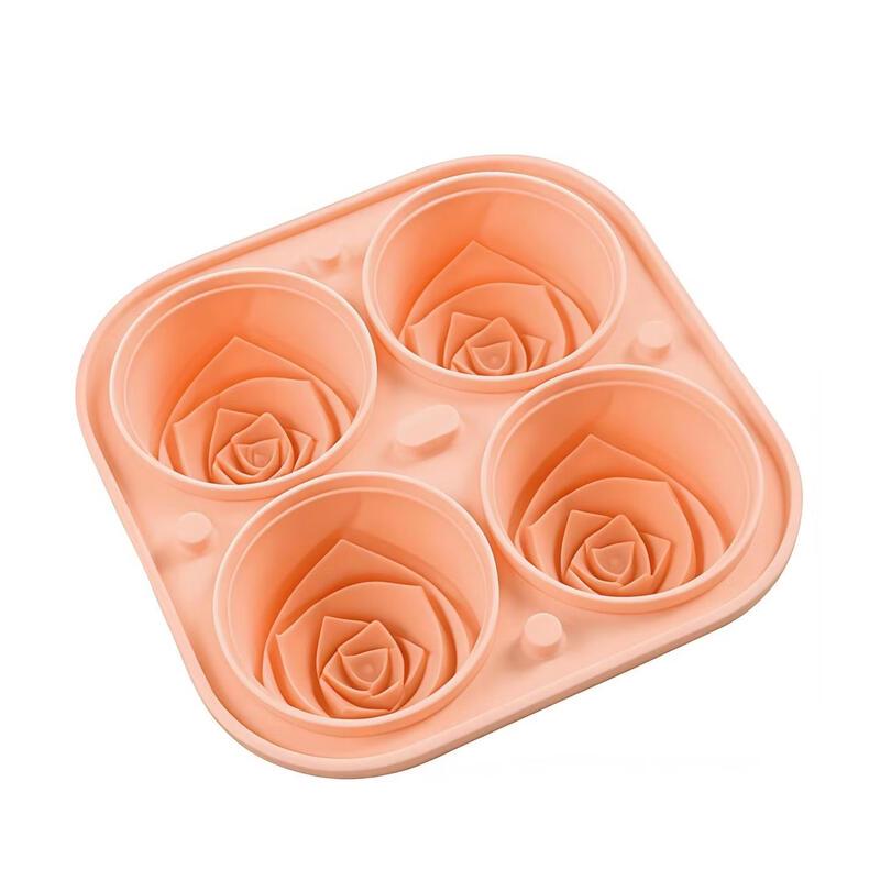 Silicone Rose Ice Cube Tray with Lid