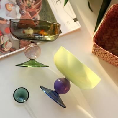 Colorful Glass Bowls Icecream Glass Bowls Creative Kitchen Salad Soup Container Tableware Soup Fruit Bowls Dining Utensils Gifts