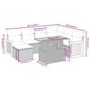 VidaXL Salon de Jardin avec Coussins 8 pcs, Canapés de Terrasse, Ensemble de Meubles de Patio, Mobilier d'Extérieur, Beige 3274076