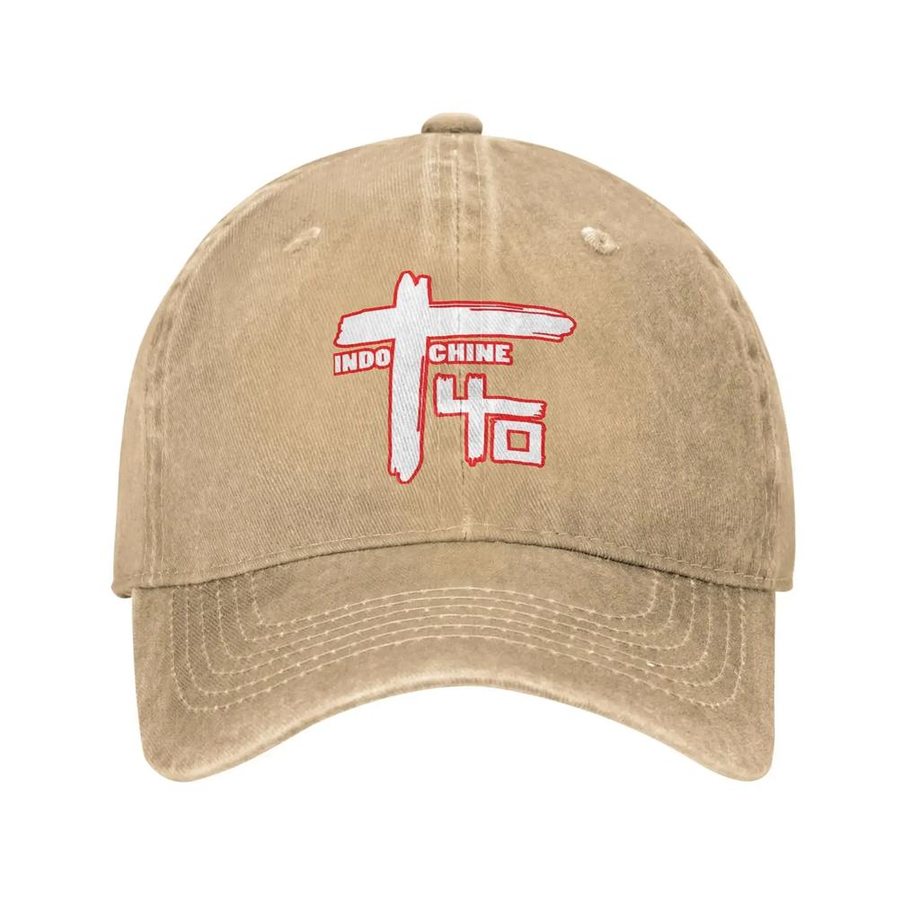 Washed Baseball Cap Indochine Band Exselna Genres Rock Summer Trucker Hat For Unisex-Teens Cute Outdoor Sport Sun Snapback Cap
