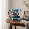 Vintage Rotary Phone Alarm Clock Coiled Cord Retro Telephone Desk Freestanding Home Decor for